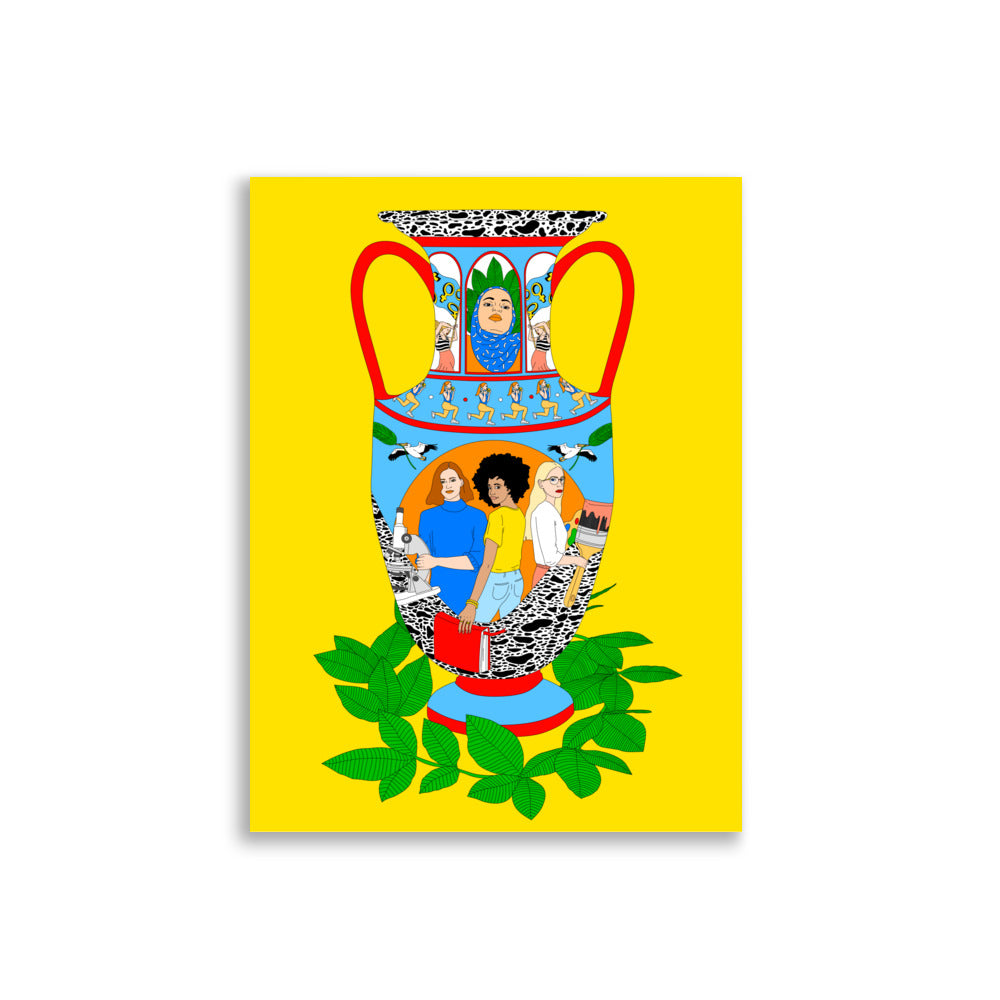 Poster Art Print Illustration - Vase of Women