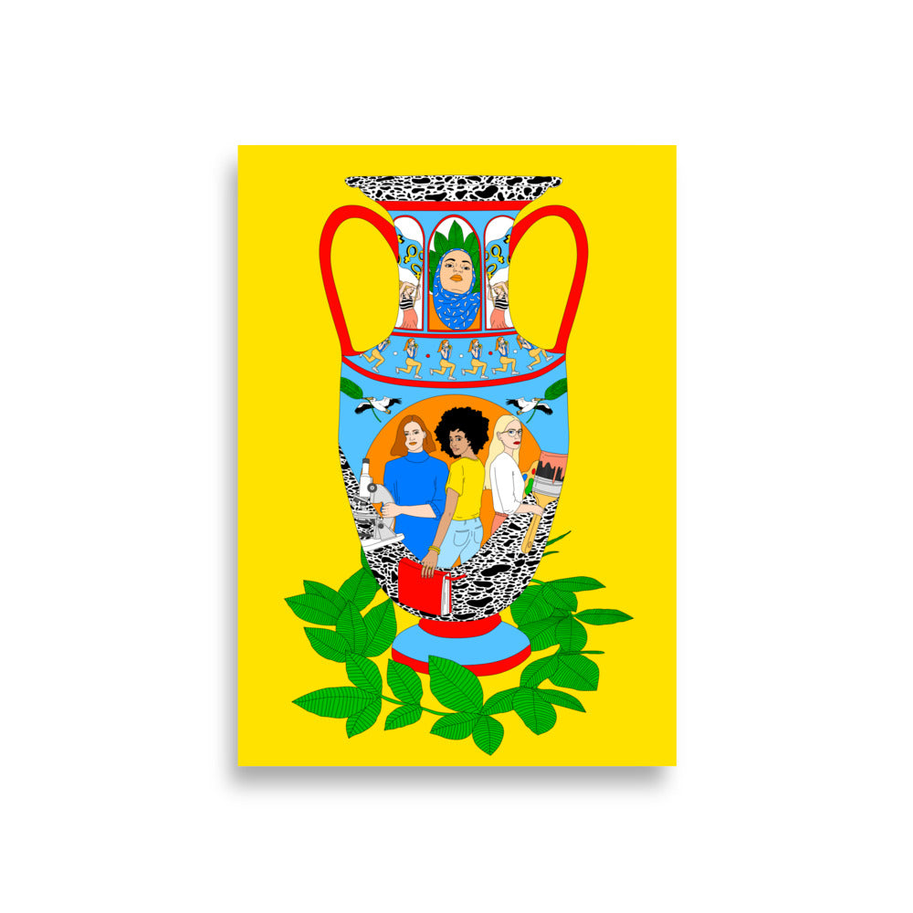 Poster Art Print Illustration - Vase of Women